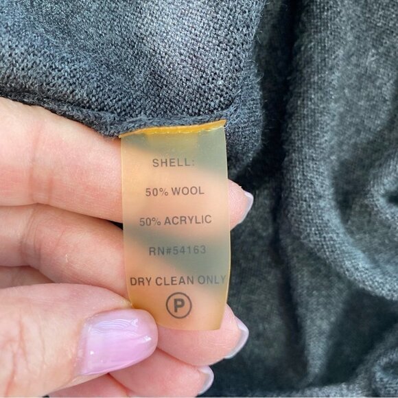 Calvin Klein dress with wide crew neckline & sparkly gems, pullover, wool blend - Picture 9 of 9